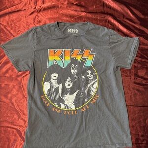 Kiss Charcoal Kids T-Shirt with Colorful Graphic